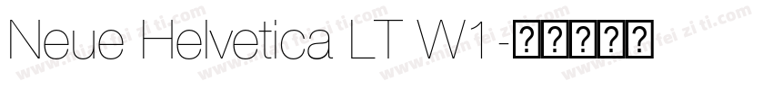 Neue Helvetica LT W1字体转换